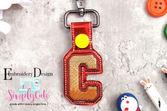 In the Hoop Key Fob Monogram Font C Review