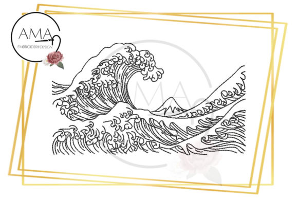 Review: The Great Wave off Kanagawa Redwork